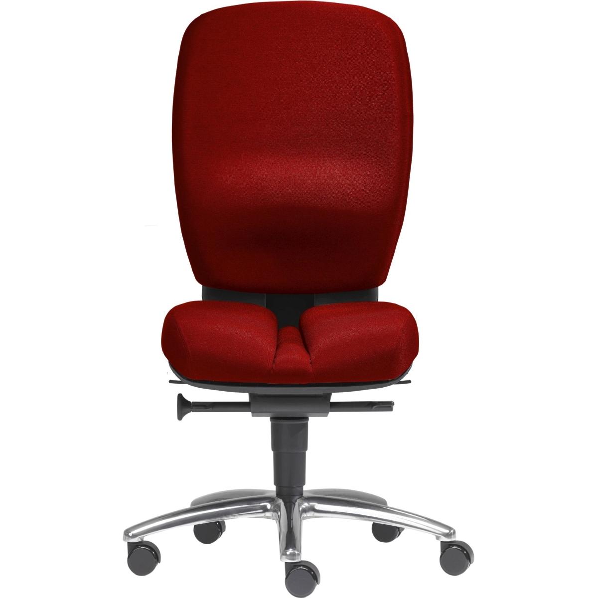 Sitwell, Bürostuhl, Büro-Drehstuhl Mister Office ohne Armlehnen Alu-Fusskreuz rot