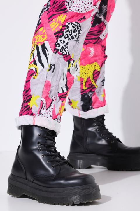 Produktbild Angel of Style Crinkle-Hose, Loose Fit, Crincle, Animalpatch-Muster (60)