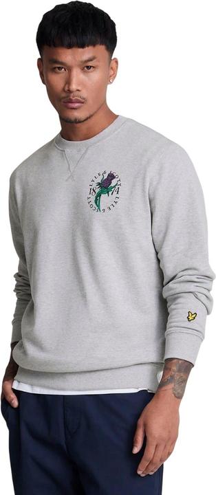 Actual product image Lyle and Scott Mens Thistle Back Print Sweatshirt (XL)