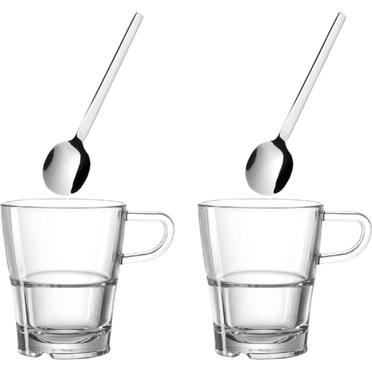 Leonardo, Tasse, Senso Henkelbecher Set 4-tlg. (170 ml, 2 x)