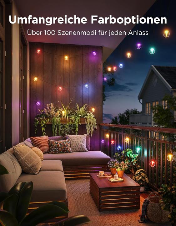 Image du produit Govee LED Lichterkette Smart RGBICW Clear V2 (15 m)