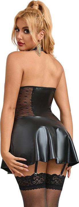 Produktbild Subblime - 957711 LEDERKLEID MIT SPITZENREISSVERSCHLUSS SCHWARZ L/XL (L)