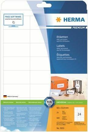 Actual product image Herma Universal labels A4