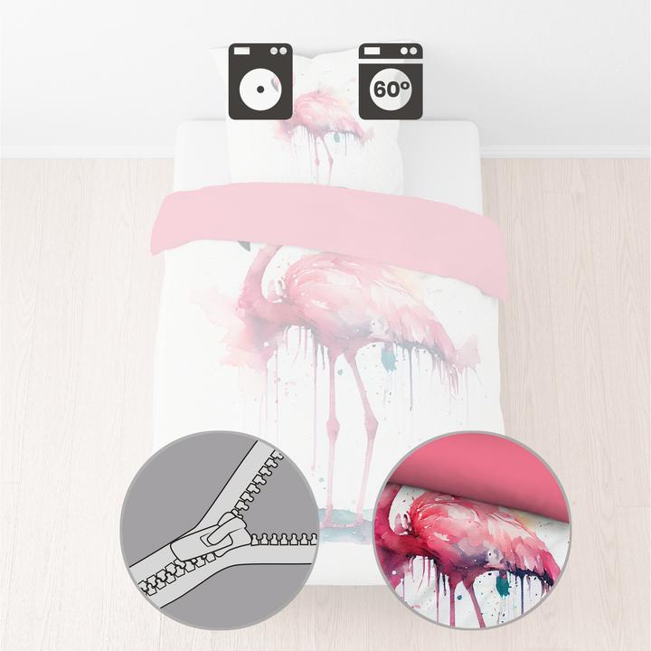 Immagine prodotto Biberna Bettwäsche (Copripiumino, 135 x 200 cm, 80 x 80 cm)