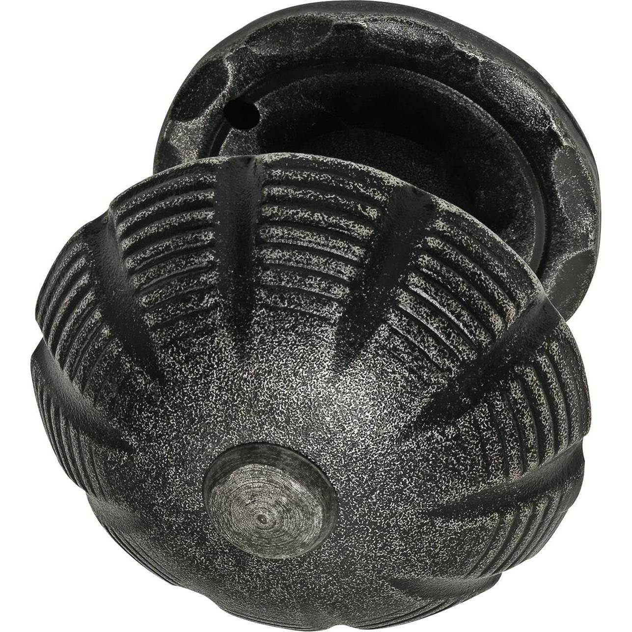 Thumbnail - Halcö, Türgriff + Fenstergriff, Türknopf fest vernietet in Zierrosette rund, verzinkt schwarz passiviert (Türknopf)
