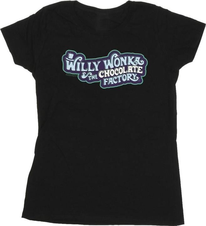 Immagine prodotto Willy Wonka & the Chocolate Factory Chocolate Factory Logo Maglietta Donna (M)