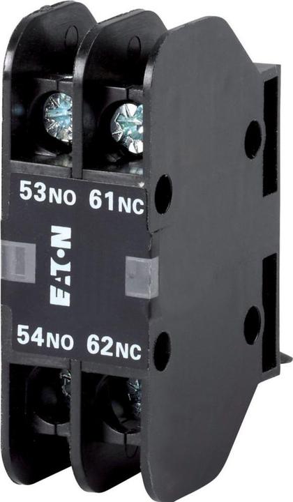 Actual product image Eaton Auxiliary switch module, 2-pole, Ith= 10 A, 2 O, front mounting, screw terminals, DILAT, DILMT7...