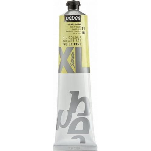 Pebeo, Künstlerfarbe + Bastelfarbe, XL Feine Ölfarben (Lichtgelb, 200 ml)