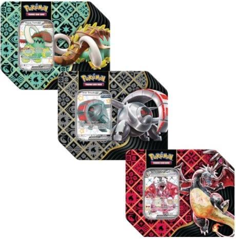 Immagine prodotto Pokémon TCG SV4.5 Tin 5 Booster (Inglese, Stagno)