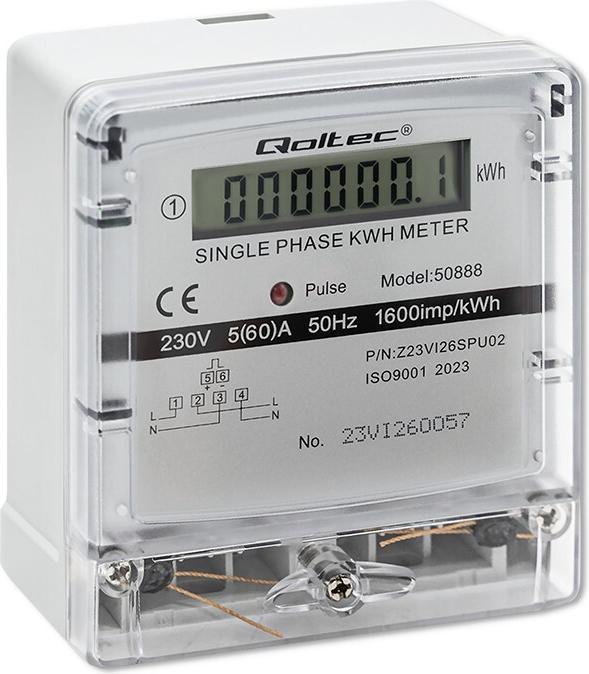 Qoltec Jednofazowy elektroniczny licznik | miernik zużycia energii | 230V | LDC
