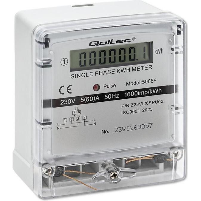 Qoltec, Misuratore energia, Jednofazowy elektroniczny licznik miernik zużycia energii 230V LDC
