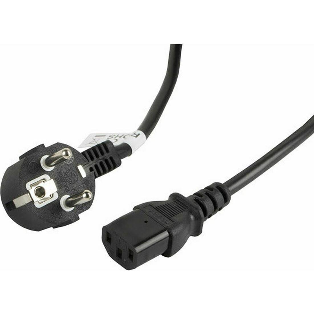 Lanberg Nero Ca-C13c-11Cc-0030-Bk Cavo Di Alimentazione Da 3 M Accoppiatore C13 Cee7/7 (3 M), Cavo Di Alimentazione,