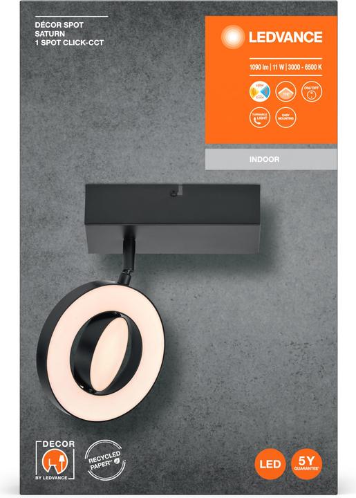 Produktbild Ledvance DECOR SPOT SATURN BLACK 1 Spot (215 lm)