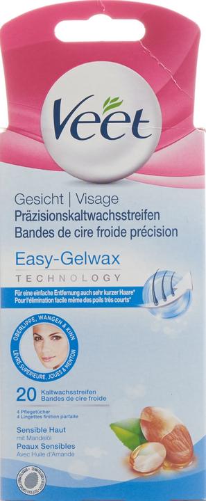 Produktbild Veet Kaltwachsstreifen sensitive Haut Gesicht (20x)