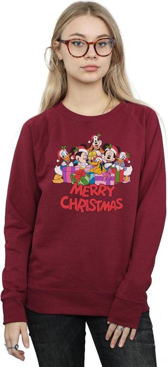 Actual product image Disney Womens/Ladies Mickey Mouse And Friends Christmas Sweatshirt (L)