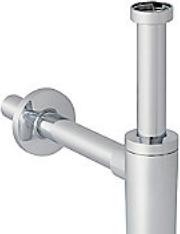 Actual product image Geberit Dip tube odour trap for washbasin, horizontal outlet, d40, 1 1/4, bright chrome-plated (Bottle siphon, 1 1/4")