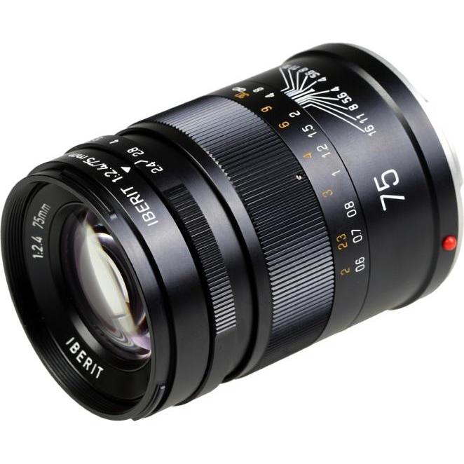 Kipon Iberit 75/2,4 Vollformat Sony E (Sony E, APS-C / DX, Vollformat), Objektiv, Schwarz