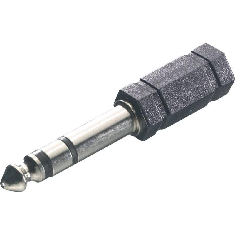 Vivanco Audioadapter, 6.3mm Klinkenst.- 3.5mm Klinkenbuchse (Adattatore angolare), Adattatore audio, Nero