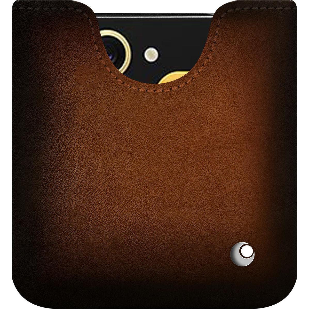 Thumbnail - Noreve Lederschutzhülle (Samsung Galaxy Z Flip6), Smartphone Hülle, Braun