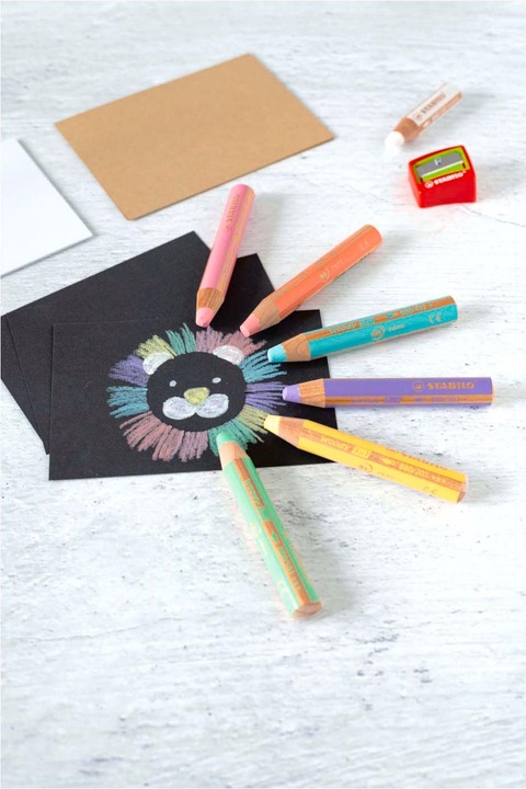 Actual product image STABILO woody 3 in 1 coloured pencil (Pastel blue, 1 x)