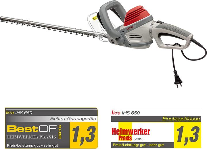 Immagine prodotto Ikra Tagliasiepi elettrico 650 Watt Mogatec IHS 650 (Tagliasiepi elettrica)