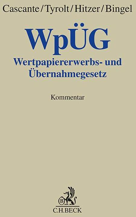 Produktbild WpÜG (Deutsch, Cascante, Jochen/Hitzer, JoséChristian/Tyrolt, Martinua, 2024)