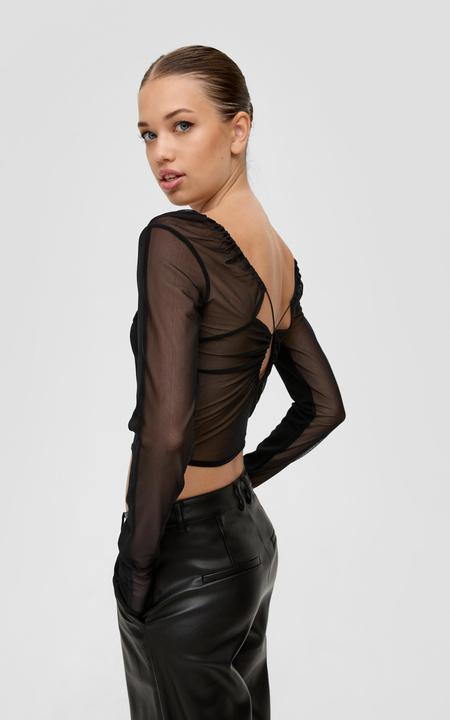 Image du produit S.Oliver T-Shirt Crop-Shirt mit Rücken-Ausschnitt | QS x ELIF (XL)