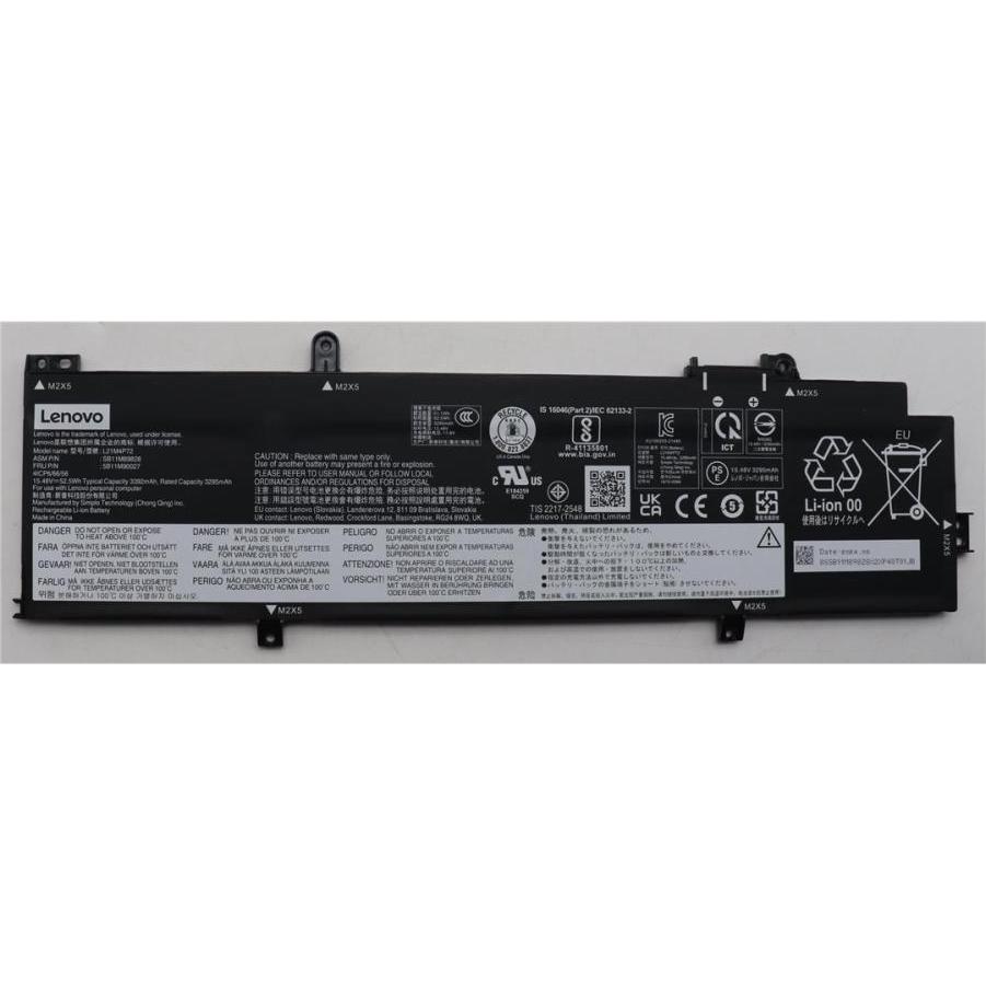 Lenovo BATTERY Internal, 4c 52.5Wh (4 Zellen, 3390 mAh), Notebook Akku