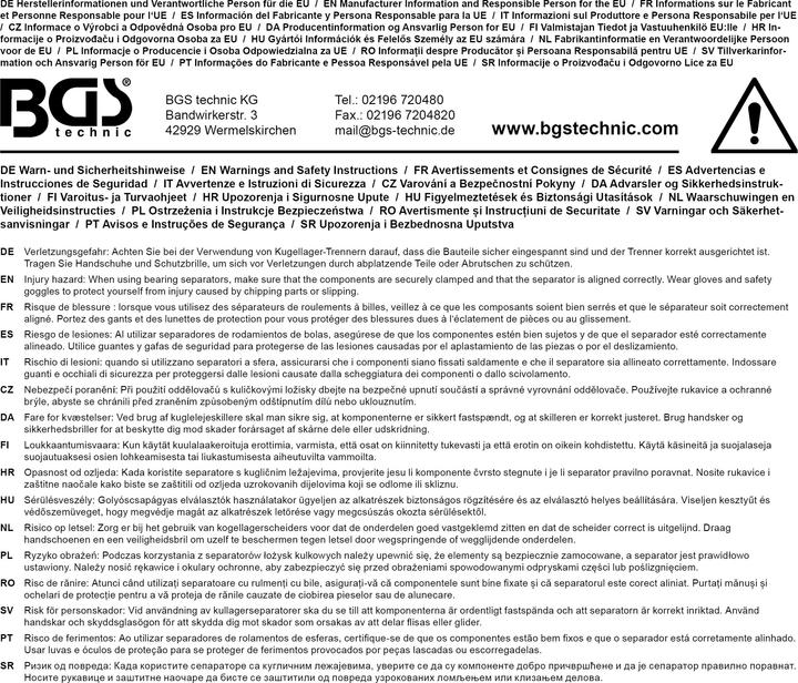 Produktbild BGS Trennmesser für Kugellager