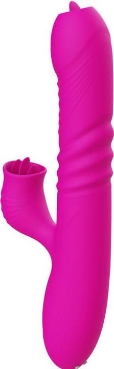 Actual product image Armony Fanny Multifunctional Double Tongue Vibrator Fuchsia Warming Effect