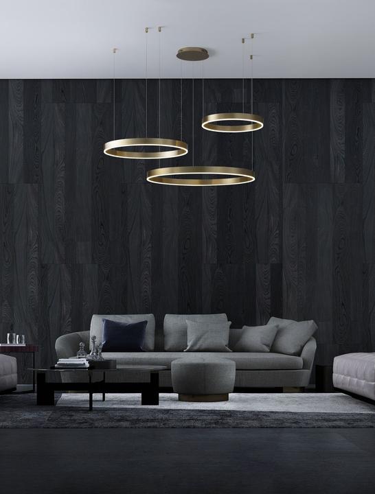 Produktbild Nova Luce MOTIF LED Pendelleuchte Gold 140W Steuerbare Lichtfarbe 250x100cm dimmbar 9530217