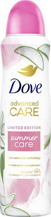 Actual product image Dove Advanced Care Summer Care 72h Antiperspirant - Antiperspirant with rose water and aloe vera (Spray, 150 ml)
