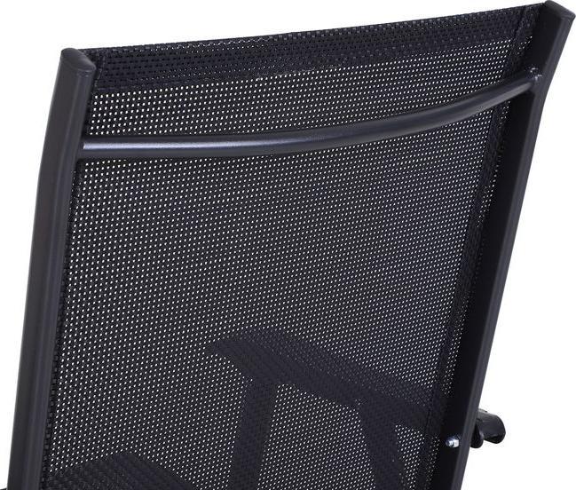 Image du produit Swisshandel24 Campingstühle 2er Set Klappstuhl, Armlehnen, Metall Schwarz 58x64x94cm