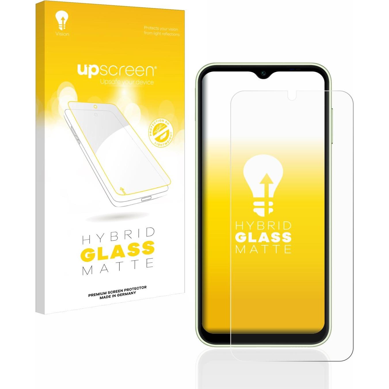 upscreen Reflection Shield Panzerglasfolie Matt (1 Stück, Samsung Galaxy A14), Smartphone Schutzfolie, Grau