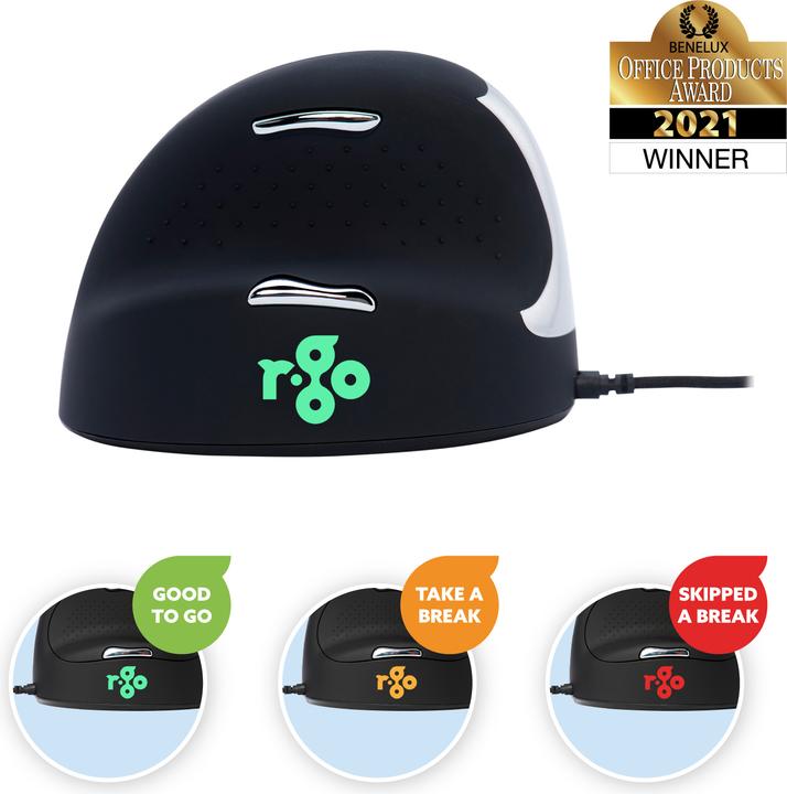 Image du produit R-Go Tools Souris ergonomique HE Break Medium pour gauchers (Filaire)