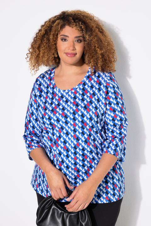 Produktbild Ulla Popken Shirt, bedruckt, A-Linie, Rundhals, 3/4-Arm (58)