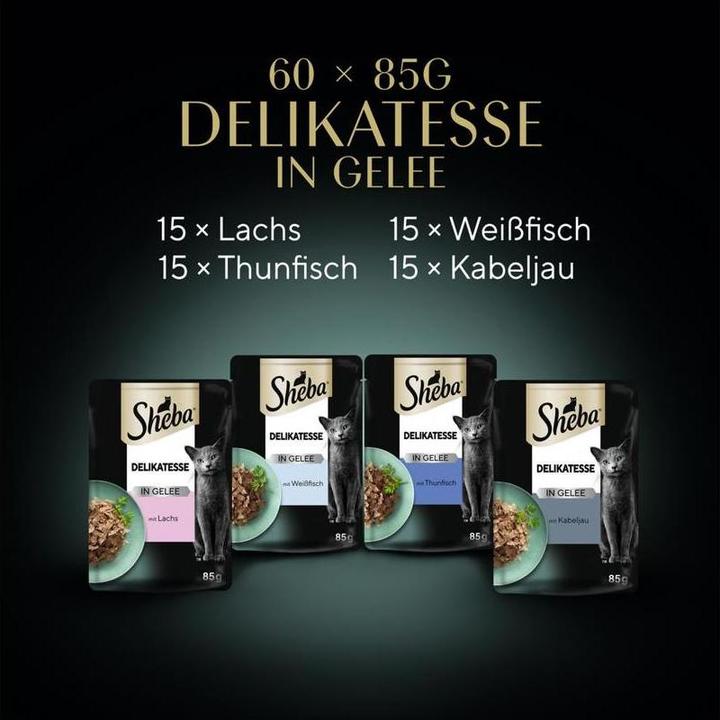 Produktbild Sheba Auswahl Fisch (Adult, 60 Stk., 5100 g)