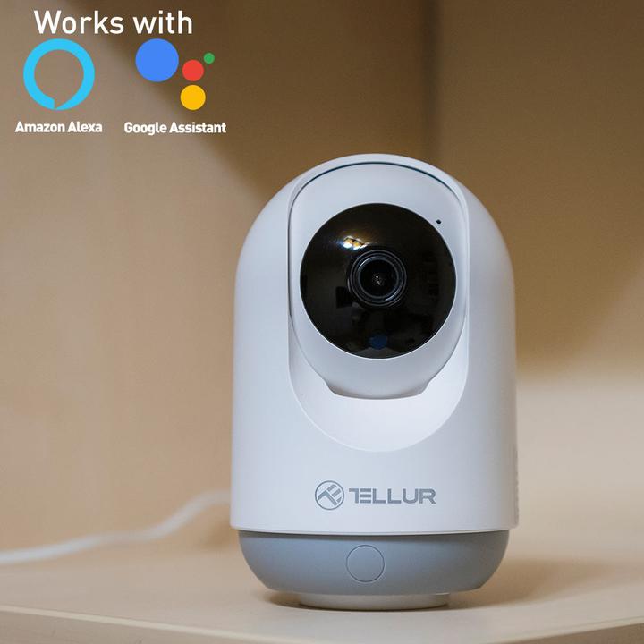 Produktbild NoName Tellur WiFi Smart kamera, Pan &Tilt, 3MP, UltraHD, bÃ­lÃ¡ (2304 x 1296 Pixels)