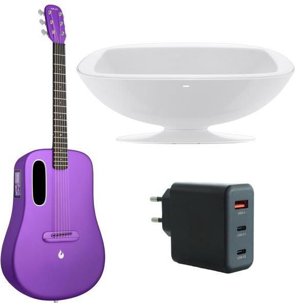Produktbild Lava Music Gitarre ME 4 38 Zoll Lila mit Ladestation (Akustik Gitarre, HPL, Carbon, Aluminium, Super AirSonic)