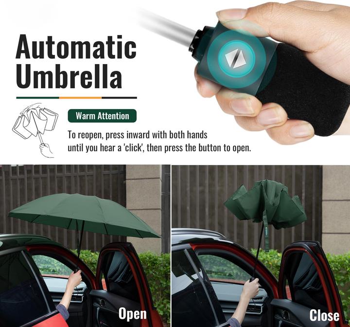 Produktbild Alopini Compact Travel Umbrella Large Stormproof - Inverted folding umbrella, automatischer Taschenschirm