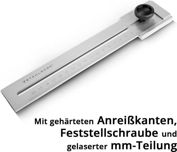 Actual product image Stahlwerk Coating gauge with 200 mm measuring range and 0.1 mm vernier made of stainless steel (20 cm)