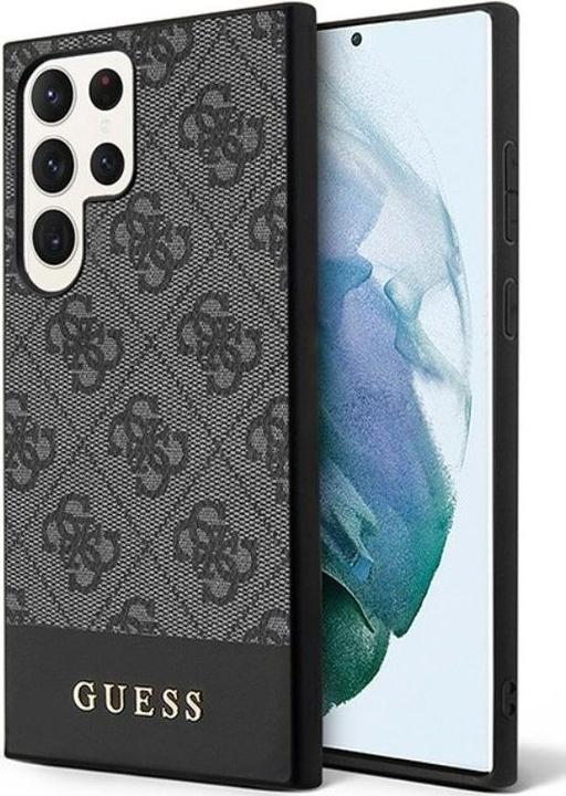 Actual product image Guess 4G Stripe Collection Case for Samsung Galaxy S23 Ultra - black (Samsung Galaxy S23 Ultra)