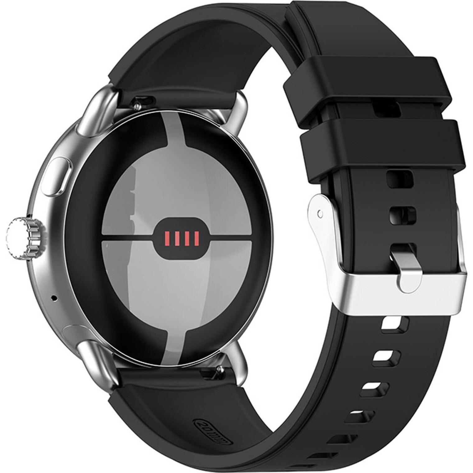 Strap-it Silikon Armband (Silikon), Uhrenarmband, Schwarz