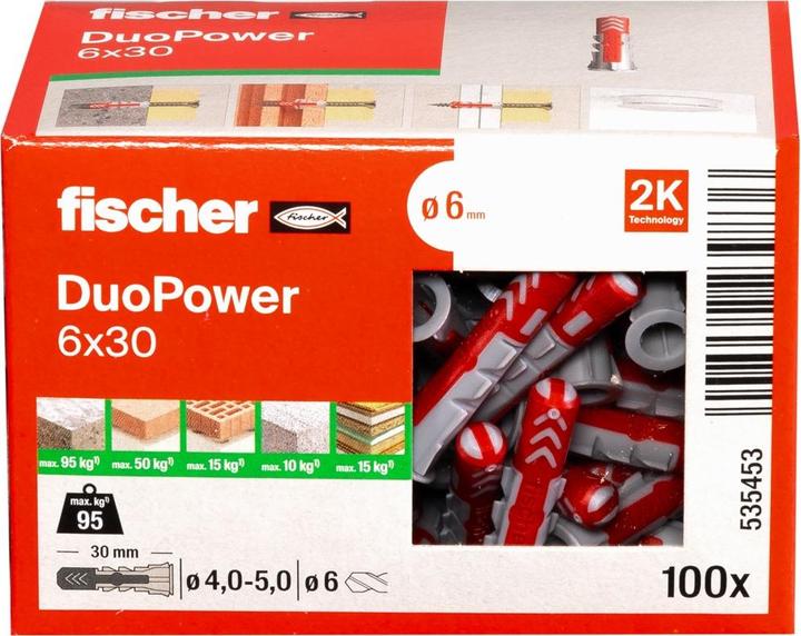 Produktbild Fischer 94623 Unidue UX 6X35 R WH NV (100 Stk.)