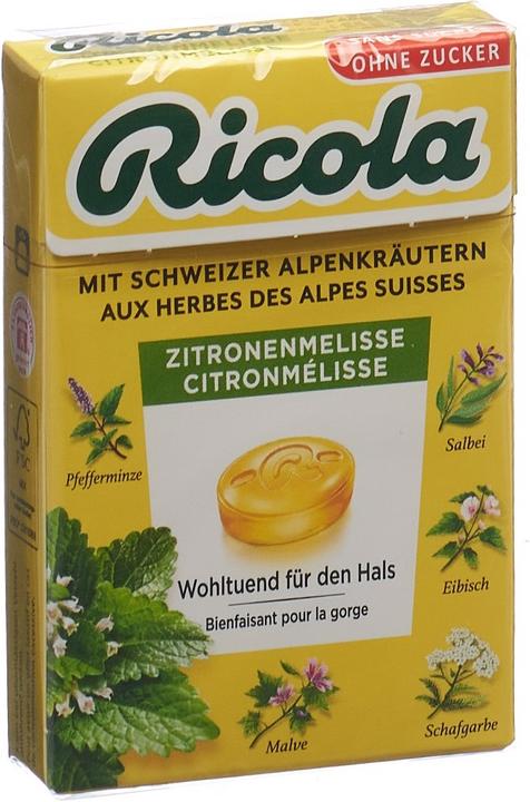 Produktbild Ricola Zitronenmelisse Bonbons ohne Zucker mit Stevia Pastillen (1 Stk., 50 g)