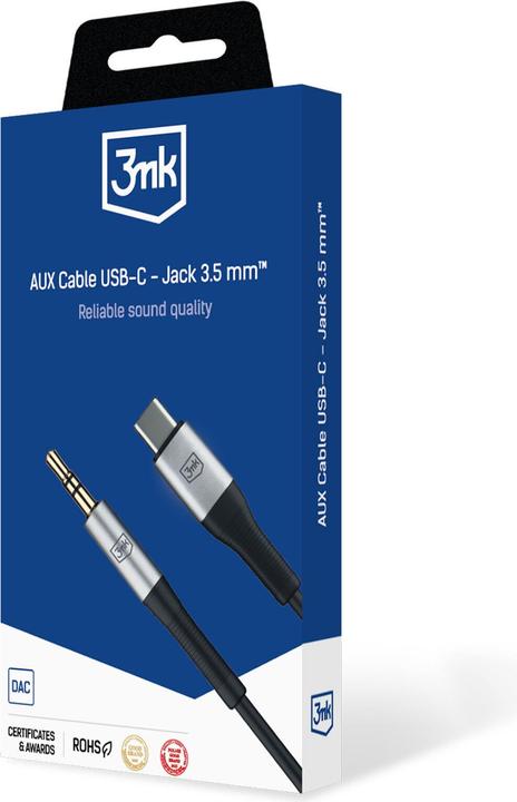 Image du produit 3MK USB C — 3.5mm Klinke (1 m, Jack 3,5 mm (AUX))