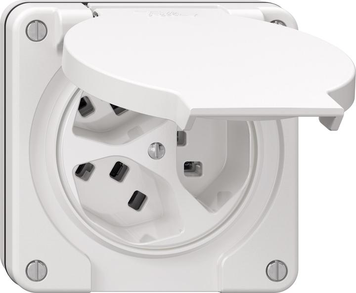 Feller Socket 3xT23 UP wet white