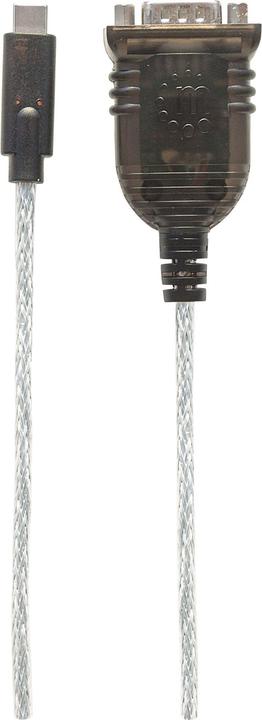 Produktbild Manhattan 0.45m USB-C/Serial USB-C Seriell Schwarz (0.45 m)