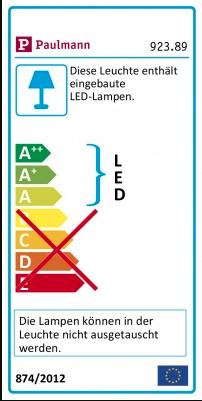 Energie-Label Paulmann Einbaupanel Veluna VariFit (250 lm)