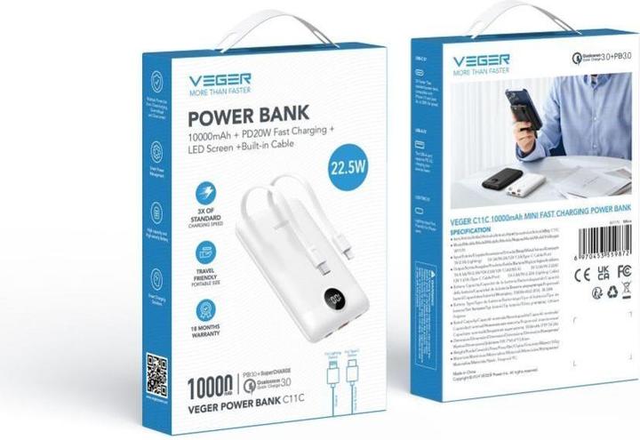 Productafbeelding Veger C11 (10000 mAh, 22.50 W)